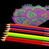 16 Ct Neon Colored Pencils Vibrant Pre-Sharpened Drawing Artist School Coloring view 3