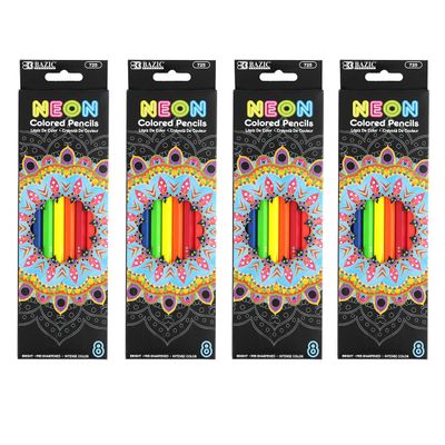 32 Pre-Sharpened Neon Colored Pencils Vibrant Drawing Artist Kids Adult Coloring Pre-Sharpened Neon Colors 32 Count Sketching Drawing Pencils, Color Coloring Pencils Kit Art Supplies for Adults, Kids
