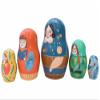 Golden Cockerel Five Sisters Companion Nesting Doll 5pc./5" Based on The Book Five Sisters Matryoshka Babushka view 2