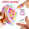 300 Pcs Hair Ties for Toddler Girls, Rubber Bands for Hair, Mix Colors Girl's Elastic Hair Ties Soft Rubber Bands Hair Bands (Multicolor-4) view 2