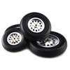 Greendhat 1Pair Rubber Wheel with Aluminum Hub for RC Airplane Model and DIY Robot Tires 1.75" / 2.5"/ 2.75/3" / 3.5" / 4" /4.5"/5'' ( Color : 44mm 1.75 inch ) view 3
