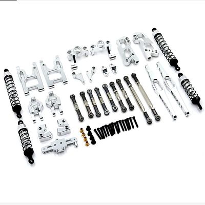 Greendhat Car Accessories Compatible with WL RC 12428 12423 FY03 Metal Accessories Kit Shock Absorbers Toy Parts 13Piece Set ( Color : Silver )