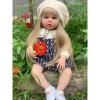 YIHANGG Lifelike Silicone Reborn Doll 60cm Toddler Doll Toy Girl Vinyl Princess Baby with Cloth Body Bebe Blonde Hair Birthday Gift Dress Up view 3