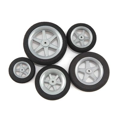 Greendhat 1 Pair of Super Light Foam Sponge Wheels 30mm 35mm 40mm 45mm 50mm for RC Airplane Model Replacement Parts ( Color : 50mm )