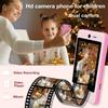 PTHTECHUS Kids Phone Toy for Boys Girls, 3.8 "Touch Screen Toddler Smartphone with Fun Cameras 16 Games MP3 Music Player Audio Recorder Pedometer Torch Alarm Clock Children Phone for Ages 4-14 view 4