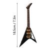 Miniature Electric Guitar, Wooden Miniature Electric Guitar with Stand Black Mini Musical Instrument Dollhouse Model Decoration 7.3in view 2