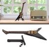 Miniature Electric Guitar, Wooden Miniature Electric Guitar with Stand Black Mini Musical Instrument Dollhouse Model Decoration 7.3in view 4