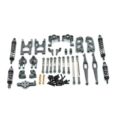 Greendhat Car Accessories Compatible with WL RC 12428 12423 FY03 Metal Accessories Kit Shock Absorbers Toy Parts 13Piece Set ( Color : Titanium )