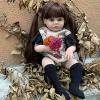 YIHANGG Silicone Reborn Doll 60cm Toy Girl 24inch Lifelike Reborn Toddler Doll Princess with Cloth Body Bebe Birthday Gift Dress Up view 2