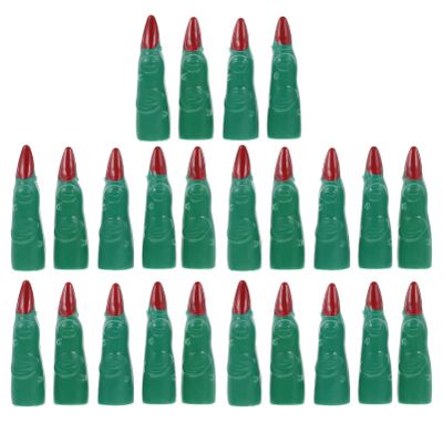 Beaupretty 24Pcs Witch Fingers Halloween Finger Nail Covers Plastic Witch Fingers Zombie Witch Fake Finger Nails for Cosplay Party