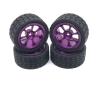 Greendhat for Wltoys 144001 A959 A959-B 124019 124018 RC Car Parts 65mm Metal Wheel Rim + High Grip Rubber Tires Tyres ( Color : Gold ) view 2