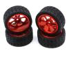 Greendhat for Wltoys 144001 A959 A959-B 124019 124018 RC Car Parts 65mm Metal Wheel Rim + High Grip Rubber Tires Tyres ( Color : Gold ) view 4