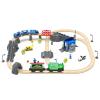 Battery Operated Locomotive Train Set for Wooden Train Tracks,Powerful Engine Train Vehicles Train Electric Remote Control Cars with Light&Sound Train Toy Gift for Kids Toddler view 2