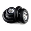 Greendhat 1Pair Rubber Wheel with Aluminum Hub for RC Airplane Model and DIY Robot Tires 1.75" / 2.5"/ 2.75/3" / 3.5" / 4" /4.5"/5'' ( Color : 76mm 3 inch ) view 4