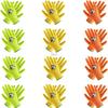 HANDLANDY Kids Gardening Gloves Bulk,Pack of 12 Pairs for Age 2-13, Latex Free Gloves-Size 4(age7-8),Green&Orange&Yellow view 1