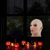 ariarly Realistic Female Latex Mask,Masquerade Head Cover,Halloween Cosplay Drag Queen Fancy Dress Headgear Novelty Costume Party Latex Full Head Mask view 2