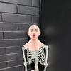 ariarly Realistic Female Latex Mask,Masquerade Head Cover,Halloween Cosplay Drag Queen Fancy Dress Headgear Novelty Costume Party Latex Full Head Mask view 3