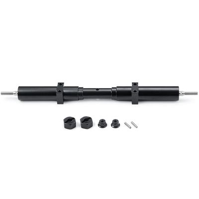 Black Metal Unpowered Rear Axle for Tamiya 1/14 RC Crawler Tractor Trailer 1/10 RC Car Upgrade Parts 133.5/155/182mm (Color : 182mm)