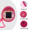 Xcivi Silicone Cover and Lanyard for Tamagotchi Pix Virtual Interactive Pet Game Machine, Silicone Shell Compatible with New Tamagotchi PIX (Pink-Pink) view 2