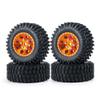 4Pcs 1.0" Beadlock 50 * 20mm/54 * 23mm Wheel Rims Tires Set for 1/24 RC Crawler Car Axial SCX24 90081 AXI00001 AXI00002 Part (Color : Light Grey) view 2