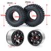 4Pcs 1.0" Beadlock 50 * 20mm/54 * 23mm Wheel Rims Tires Set for 1/24 RC Crawler Car Axial SCX24 90081 AXI00001 AXI00002 Part (Color : Light Grey) view 3