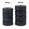 4Pcs 1.0" Beadlock 50 * 20mm/54 * 23mm Wheel Rims Tires Set for 1/24 RC Crawler Car Axial SCX24 90081 AXI00001 AXI00002 Part (Color : Light Grey) view 4