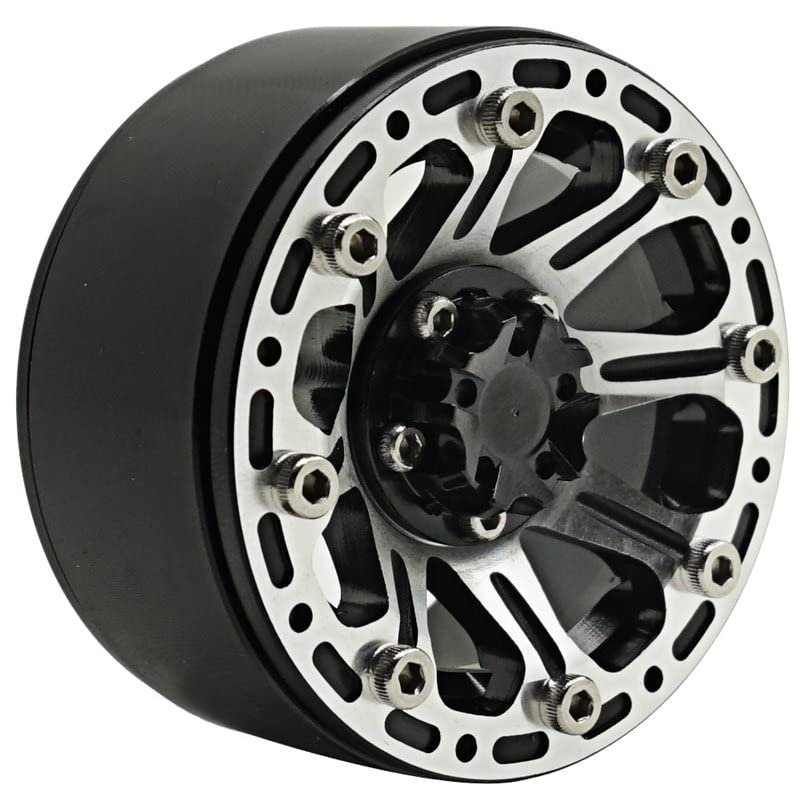 BAIJAC 1.9inch Wheels Beadlock Alloy Metal Rims Wheel Aluminum Wheel Rims for RC 1:10 Truck Rock Crawler Car SCX-10 AX-10 CC01 (Color : 10-1Pcs)