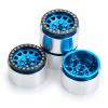 35mm Width RC 1.9" Beadlock Wheel Rims, 4pcs Metal Wheel Hubs for 1/10 Axial Scx10 SCX10 II Scx10 III D90 D110 TRX-4 (Blue & Black) view 1
