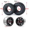 4Pcs 1.0" Beadlock 50 * 20mm/54 * 23mm Wheel Rims Tires Set for 1/24 RC Crawler Car Axial SCX24 90081 AXI00001 AXI00002 Part (Color : Pink) view 3