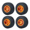 4Pcs 1.0" Beadlock 50 * 20mm/54 * 23mm Wheel Rims Tires Set for 1/24 RC Crawler Car Axial SCX24 90081 AXI00001 AXI00002 Part (Color : Light Green) view 1
