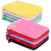 PHOGARY 10 PCS Microfiber Body Wash Mitts, Flannel Soft Face Mitten, Bath Spa Cloth, Reusable Makeup Remover Mitt Gloves, European Style Wash Cloth, 68inch, 10 Colors view 1