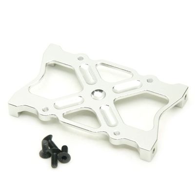 YEAHRUN Metal Alloy Chassis Brace Beam Mounting Fixed Bracket Plate for Axial SCX10 1/10 RC Crawler Car Parts Accessories (Color : Sliver)