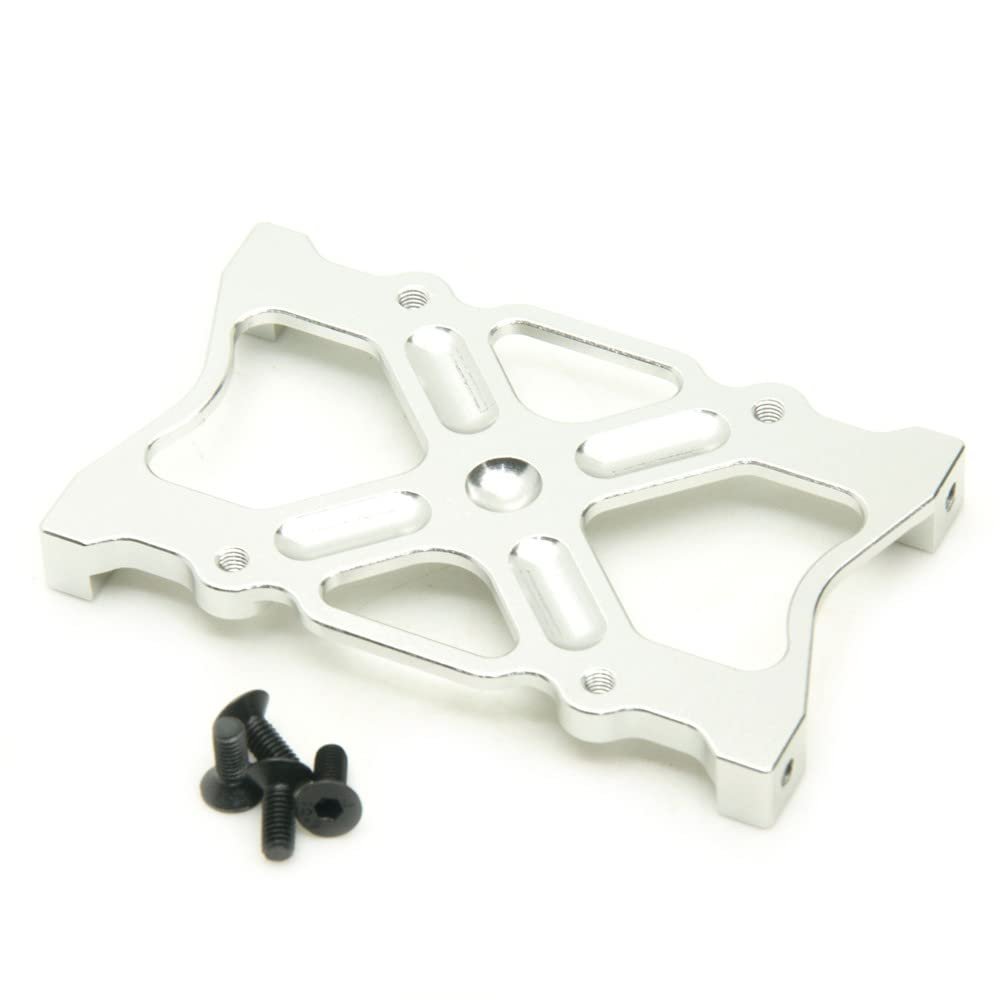 YEAHRUN Metal Alloy Chassis Brace Beam Mounting Fixed Bracket Plate for Axial SCX10 1/10 RC Crawler Car Parts Accessories (Color : Sliver)