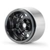 35mm Width RC 1.9" Beadlock Wheel Rims, 4pcs Metal Wheel Hubs for 1/10 Axial Scx10 SCX10 II Scx10 III D90 D110 TRX-4 (Titanium & Black) view 4