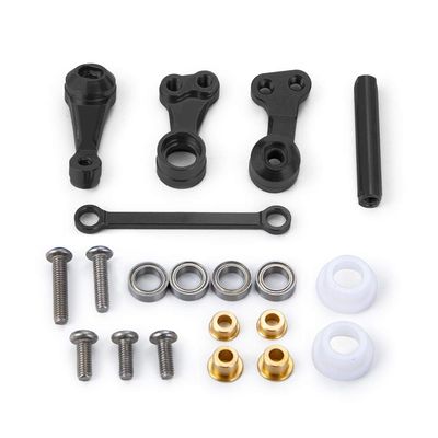 Aluminum Bearing Steering Bell Crank Assembly Set for Tamiya CC01 1/10 RC Crawler Car Upgrade Parts (Color : Yellow)