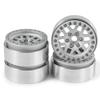1/2/4PCS 1.9 Inch Metal Alloy Beadlock Wheel Rims for Axial SCX10 90046 90047 CC01 TRX4 1/10 RC Crawler Car Parts ( Color : Black Sliver 1pcs ) view 4