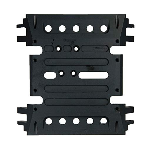 Center Gear Box Mount CNC Aluminum Skid Plate for Axial Wraith RC Rock Crawler (Color : Black)