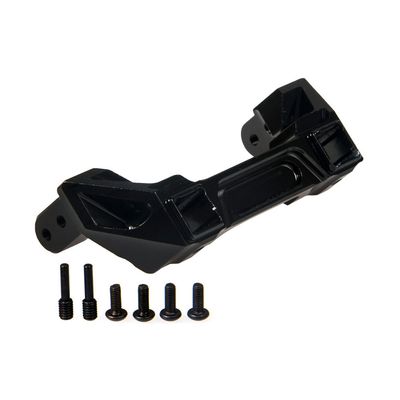 Aluminum Alloy Front & Rear Bumper Mounts Bracket for Traxxas TRX-4 1/10 RC Crawler Car Upgrade Parts Accessories (Color : Black Rear)