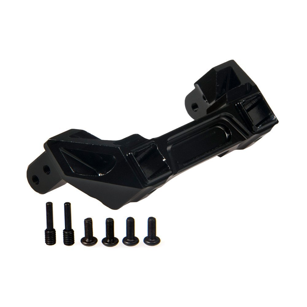Aluminum Alloy Front & Rear Bumper Mounts Bracket for Traxxas TRX-4 1/10 RC Crawler Car Upgrade Parts Accessories (Color : Black Rear)