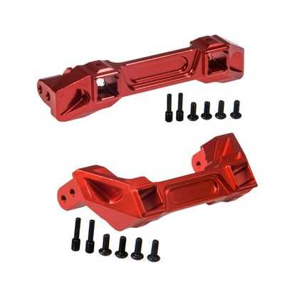 Aluminum Alloy Front & Rear Bumper Mounts Bracket for Traxxas TRX-4 1/10 RC Crawler Car Upgrade Parts Accessories (Color : Red 1Set)