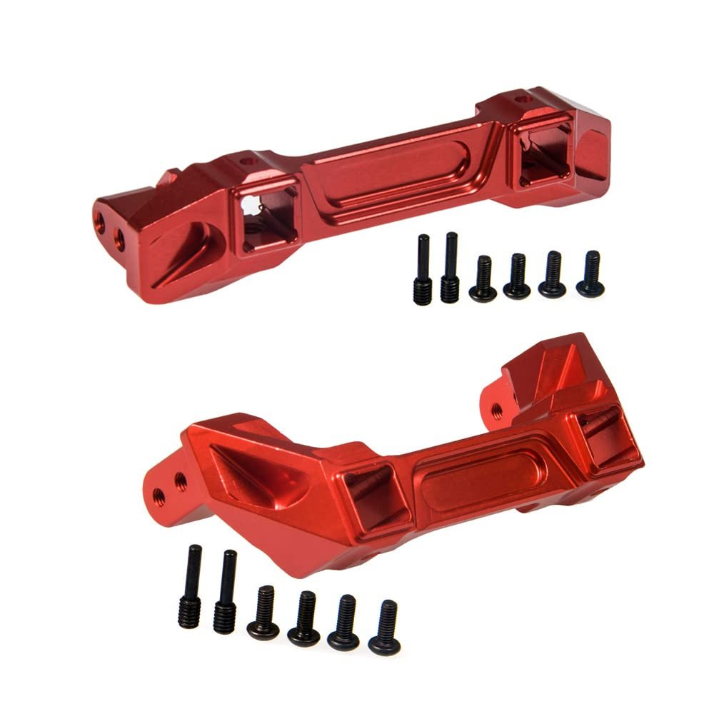 Aluminum Alloy Front & Rear Bumper Mounts Bracket for Traxxas TRX-4 1/10 RC Crawler Car Upgrade Parts Accessories (Color : Red 1Set)