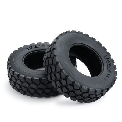 30mm Width Black Rubber Tyres Wheel Tires for Tamiya 1:14 RC Trailer Tractor Truck Front Wheel Rims 2# (Color : 2 Pcs)