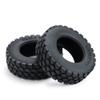 30mm Width Black Rubber Tyres Wheel Tires for Tamiya 1:14 RC Trailer Tractor Truck Front Wheel Rims 2# (Color : 2 Pcs) view 1