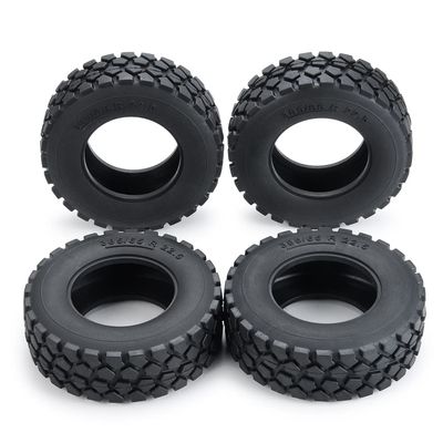 30mm Width Black Rubber Tyres Wheel Tires for Tamiya 1:14 RC Trailer Tractor Truck Front Wheel Rims 2# (Color : 4 Pcs)