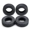 30mm Width Black Rubber Tyres Wheel Tires for Tamiya 1:14 RC Trailer Tractor Truck Front Wheel Rims 2# (Color : 4 Pcs) view 1