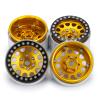 35mm Width RC 1.9" Beadlock Wheel Rims, 4pcs Metal Wheel Hubs for 1/10 Axial Scx10 SCX10 II Scx10 III D90 D110 TRX-4 (Gold & Black) view 1