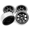 Metal Alloy 1.9'' Beadlock Wheel Rims 25mm Width for Axial SCX10 CC01 D90 1/10 RC Crawler Car Parts (Color : Black 1pcs) view 2