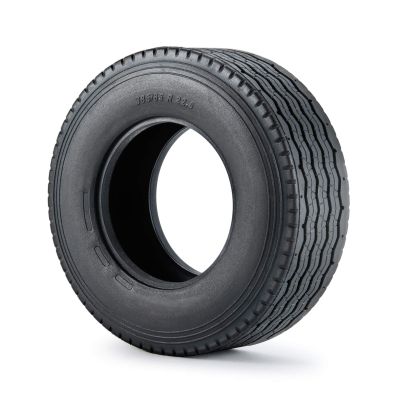 2PCS CNC Metal Alloy Front Wheel Hub Rim with 28mm Width Black Rubber Tires for 1/14 Tamiya RC Trailer Tractor Truck (Color : 1Pcs Tire)