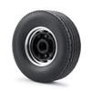 2PCS CNC Metal Alloy Front Wheel Hub Rim with 28mm Width Black Rubber Tires for 1/14 Tamiya RC Trailer Tractor Truck (Color : 1Pcs Tire) view 3
