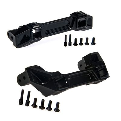 Aluminum Alloy Front & Rear Bumper Mounts Bracket for Traxxas TRX-4 1/10 RC Crawler Car Upgrade Parts Accessories (Color : Black 1Set)